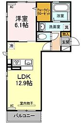 アル・ソーレ住吉 1LDKの間取図画像