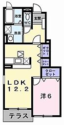 トマト・ラ・ルーナ 1LDKの間取図画像
