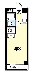 シャルム・アイエムエム ワンルームの間取図画像