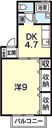 城東ハイネスA 1DKの間取図画像
