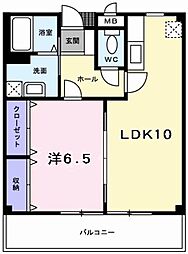 メゾンアネシス 1LDKの間取図画像