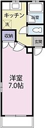 プチメゾンシオン 1Kの間取図画像