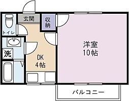 メゾン・デ・レヴ 1Kの間取図画像