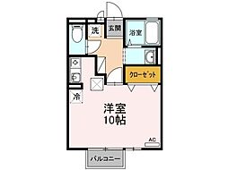 サンクレール沙羅 ワンルームの間取図画像