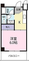 サンステージ佐古四番町 1Kの間取図画像