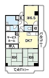 マンワール南末広 3SDKの間取図画像