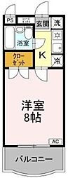 サンハイツ沖浜 1Kの間取図画像