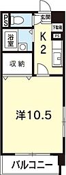 サイノス常三島 1Kの間取図画像
