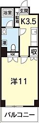 セルリアン・リヴ 1Kの間取図画像