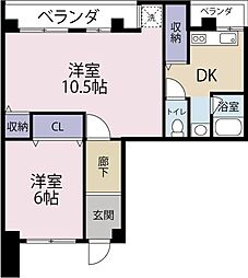 ハイツ・フローラ 1SLDKの間取図画像