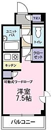 ベルディオ 1Kの間取図画像