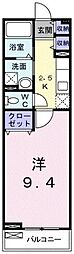 グランレジデンス国府B2 1Kの間取図画像