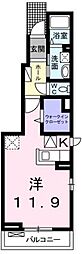 ル・グラン鴨島2 1Kの間取図画像