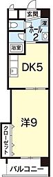 ステージア常三島 1DKの間取図画像