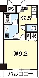 エスポワール弐番館 1Kの間取図画像