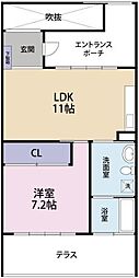 コレクティブハウスなじみ 1LDKの間取図画像