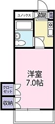 カレッジコーポ蔵本 1Kの間取図画像