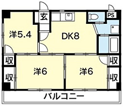 ラヴェニューモリ 3DKの間取図画像