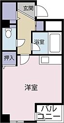 リジョイス ワンルームの間取図画像