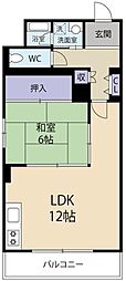 ハイツ伊達娘C 1LDKの間取図画像