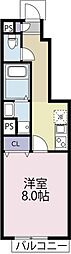 EVERGREENA 1Kの間取図画像