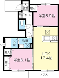 間取図画像 2LDK
