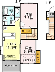 間取図画像 2LDK