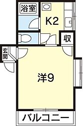 ステーブル21 1Kの間取図画像