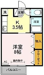 間取図画像 1K