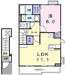 プリマベーラB 1LDKの間取図画像
