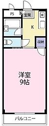 蔵本ハイツ2001 1Kの間取図画像