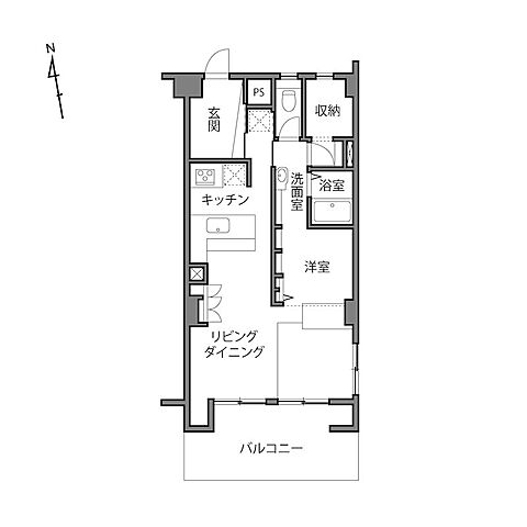 間取り ニューミタカマンション 1階/-