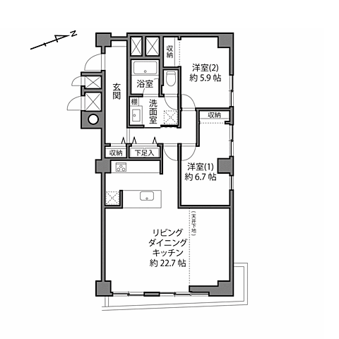 間取り 井の頭第2パークサイドマンション 7階/-