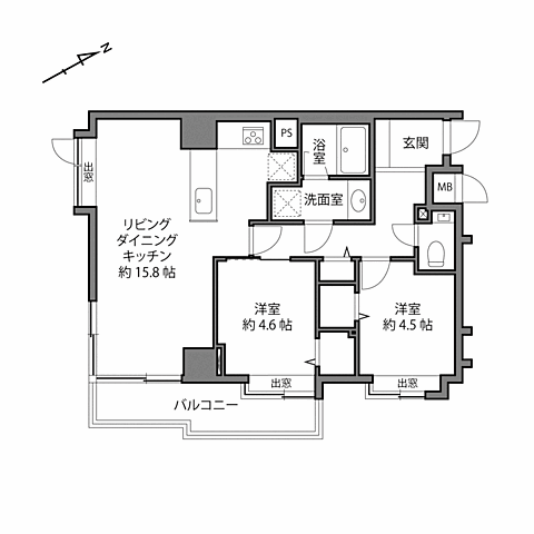 間取り ウィン麻布十番ハラビル 2階/-