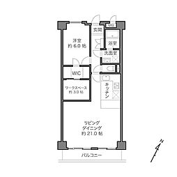 中銀宮下マンシオン 1SLDKの間取図画像