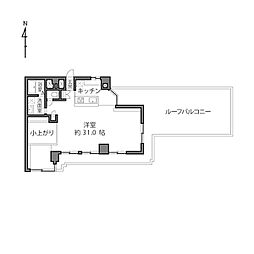 オークラハイム大森 ワンルームの間取図画像
