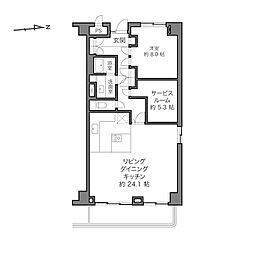 フジタ八王子マンション 1SLDKの間取図画像