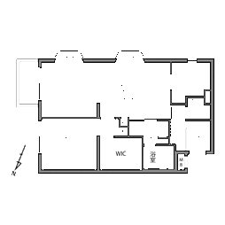 ジェイパーク南麻布 1LDKの間取図画像