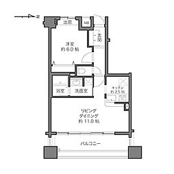 クレストフォルム本所吾妻橋 1LDKの間取図画像