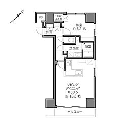 マンション五反田 1LDKの間取図画像