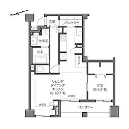 パルテール恵比寿 1LDKの間取図画像