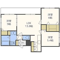ＧＲＡＮＤ　ＡＳＴＥＲ 3階3LDKの間取り