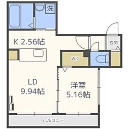ＨＧＳサウス11 3階1LDKの間取り