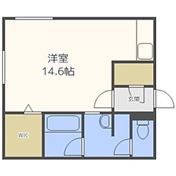 Ｆｉｎｅｓｔ　08　ＢＬＤ 2階ワンルームの間取り