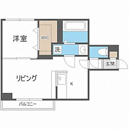 AXIS-WILL323.裏参道 1LDKの間取図画像