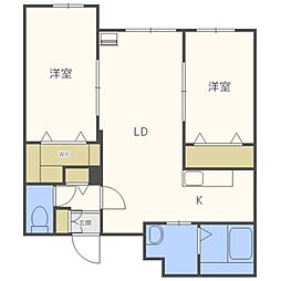 アッサンブラージュC.T.W. 2LDKの間取図画像