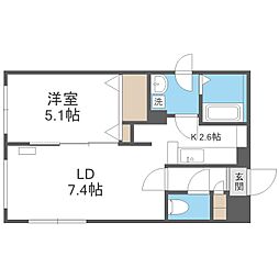 レモネードN31 1LDKの間取図画像