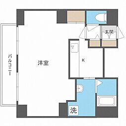 e-ハウス ワンルームの間取図画像