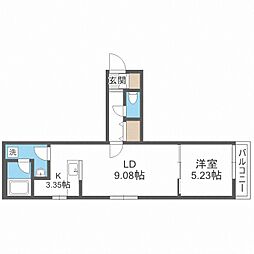 Maurice 1LDKの間取図画像
