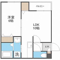 アパート 1LDKの間取図画像